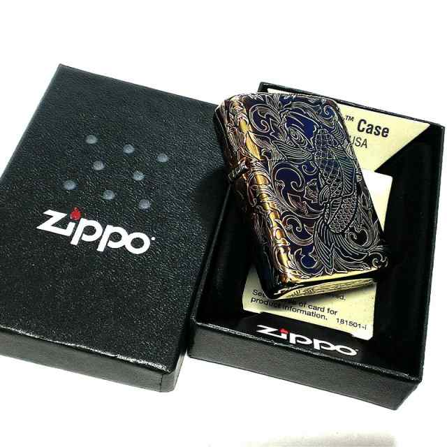 ZIPPO アーマー 昇鯉 アラベスク ジッポ ライター ゴールド 5面彫刻 金