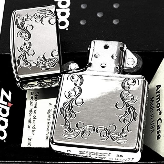ZIPPO アーマー ジッポ ライター アラベスク 5面彫刻 アンティーク