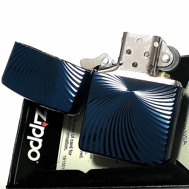 ZIPPO アーマー ブルーチタンウェーブ ジッポ ライター チタン加工