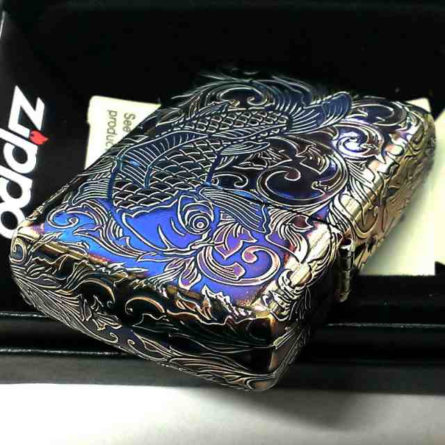 ZIPPO アーマー 昇鯉 アラベスク ジッポ ライター ゴールド 5面彫刻 金