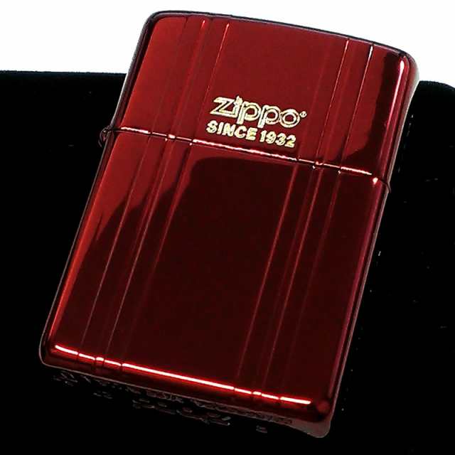 ZIPPO アーマー 限定ジッポ ライター イオンレッド ダブルストライプ 