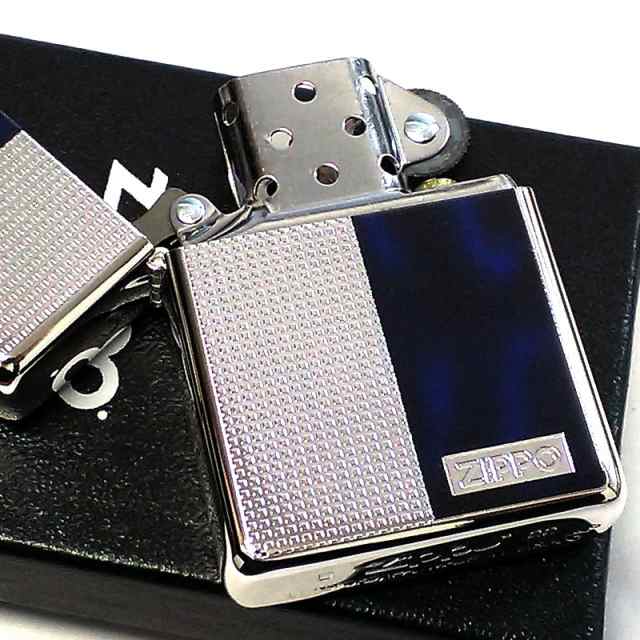 ZIPPO LOGO アーマー ブルー　両面仕上げ　新品　ジッポー　送料無料