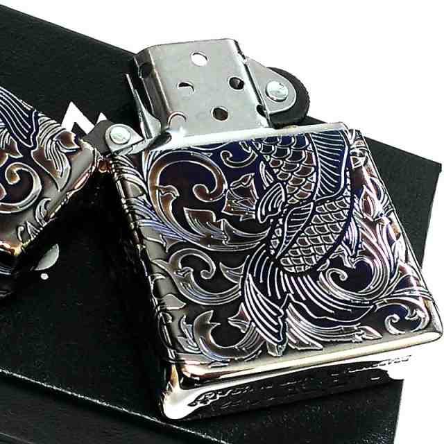 ZIPPO アーマー アラベスク 昇鯉 ジッポ ライター オーロラシルバー 5面彫刻 綺麗 和柄 かっこいい イブシ仕上げ メンズ レディース 高級  おしゃれ ギフト プレゼントの通販はau PAY マーケット - ZIPPO ライター タバコケース 喫煙具のハヤミ au PAY マーケット店 |  au ...