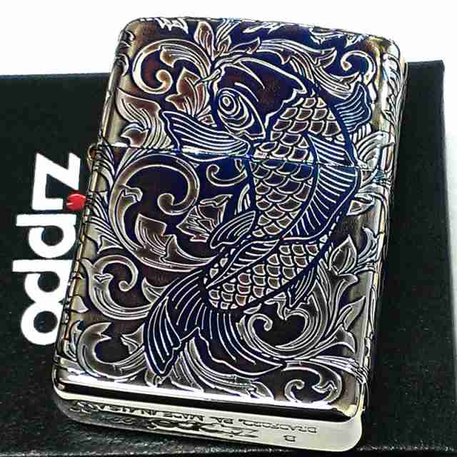 ZIPPO アーマー アラベスク 昇鯉 ジッポ ライター オーロラシルバー 5