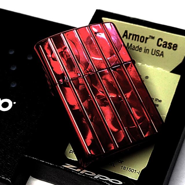 ZIPPO アーマー ワインレッド ランダムロール ジッポ ライター V刃彫刻 両面加工 ダイヤモンドカット かっこいい 重厚 おしゃれ_4