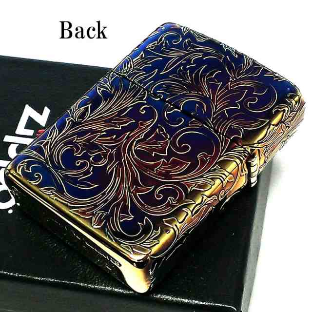 ZIPPO アーマー 昇鯉 アラベスク ジッポ ライター ゴールド 5面彫刻 金 ...