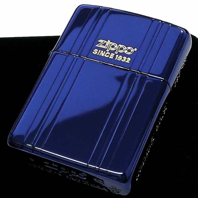 ZIPPO 限定 ジッポ ライター アーマー ダブルストライプ イオンブルー ...