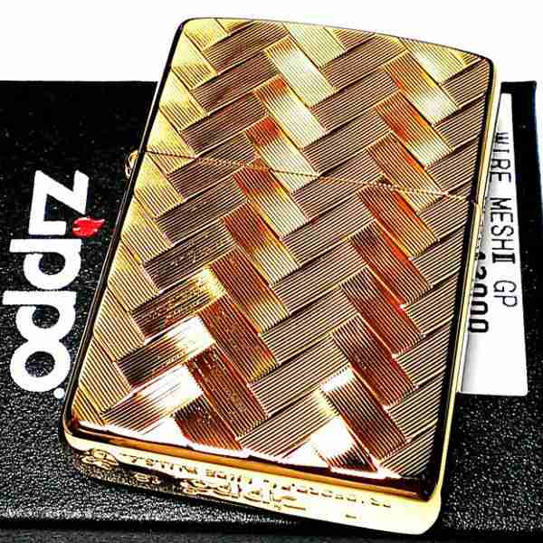 ZIPPO アーマー ジッポ ライター WIRE MESH 純金メッキ K24 ゴールド