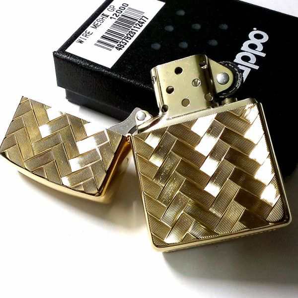 ZIPPO アーマー ジッポ ライター WIRE MESH 純金メッキ K24 ゴールド