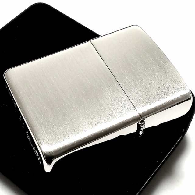 ZIPPO アーマー 純銀 スターリングシルバー ジッポ ライター 重厚モデル ブラッシュ仕上げ かっこいい サテン メンズ レディース 銀無垢