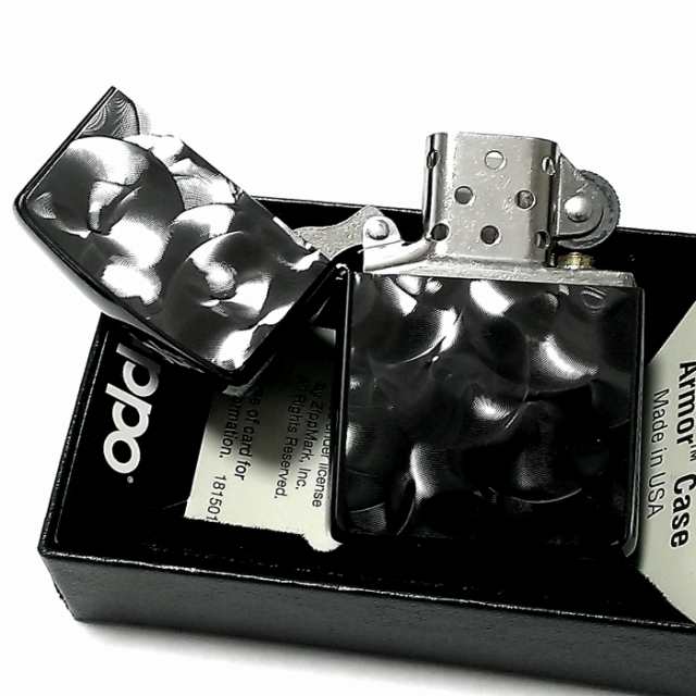 ZIPPO アーマー ブラックチタンロール ジッポ ライター チタン加工 彫刻 両面加工 黒 かっこいい 重厚 おしゃれ メンズ ギフト