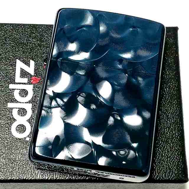 ZIPPO アーマー チタン ブルー 真鍮 曲線 両面加工 ジッポ ライター
