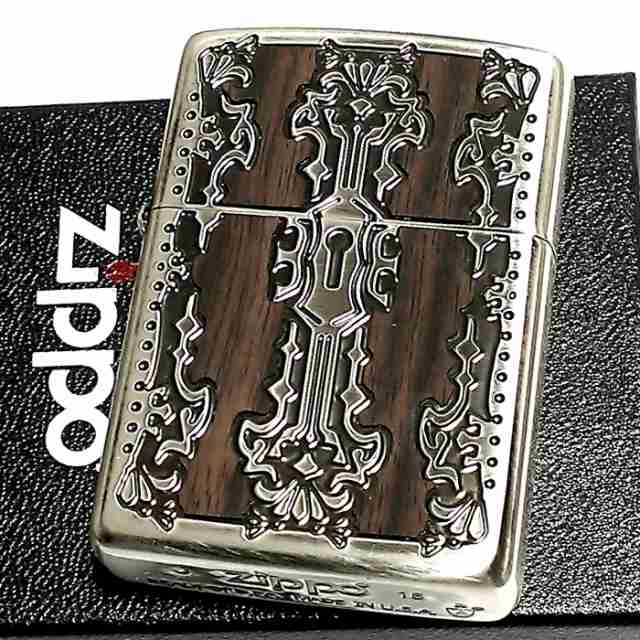 zippo☆アーマー☆キーホールウッド☆アンティークドアSV☆ジッポ ライター