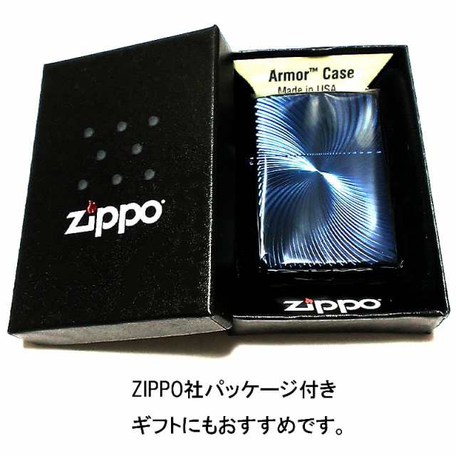 ZIPPO アーマー ブルーチタンウェーブ ジッポ ライター チタン