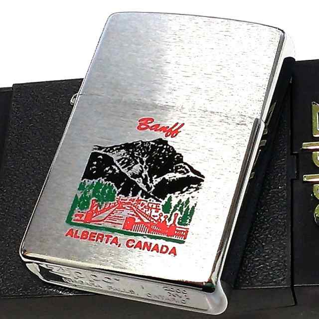 ZIPPO ライター レア ジッポ カナダ製 2000年製 アルバータ州 バンフ オンタリオ製 ビンテージ 廃盤 珍しい 未使用品 絶版の通販は