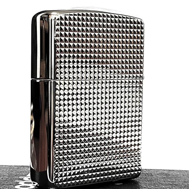 ZIPPO ライター アーマー 両面加工 ファインラティス ジッポ ダイアモンドシルバー 綺麗 シンプル おしゃれ 銀 細密彫刻 かっこいい メンズ ギフト プレゼント_4