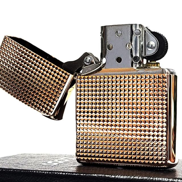 ZIPPO ライター アーマー おしゃれ ピンクゴールド ファインラティス ジッポ 細密彫刻 シンプル 両面加工 レディース 綺麗 シンプル メンズ ギフト プレゼント_3