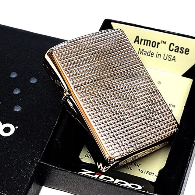 ZIPPO ライター アーマー おしゃれ ピンクゴールド ファインラティス ジッポ 細密彫刻 シンプル 両面加工 レディース 綺麗 シンプル メンズ ギフト プレゼント_5