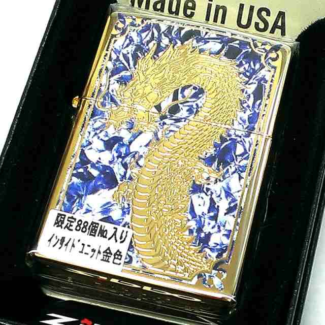 ZIPPO ライター 限定88個 龍 ジッポ ドラゴン かっこいい 彫刻 金 