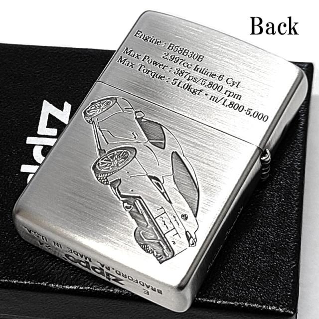 ZIPPO トヨタ 全面監修 GRスープラ 3面加工 ジッポ ライター 車 シルバー サイドロゴ TOYOTA GR SUPRA かっこいい 彫刻 おしゃれ メンズ_2