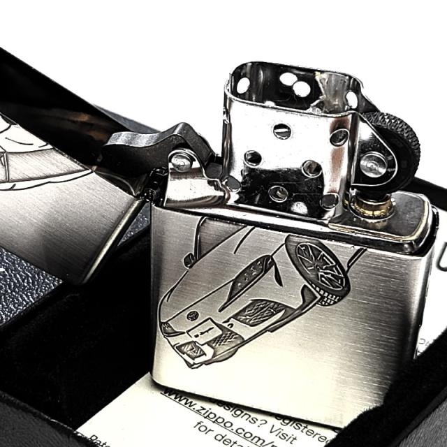 ZIPPO トヨタ 全面監修 GRスープラ 3面加工 ジッポ ライター 車 シルバー サイドロゴ TOYOTA GR SUPRA かっこいい 彫刻 おしゃれ メンズ_4