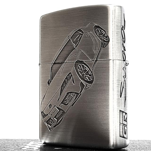 ZIPPO トヨタ 全面監修 GRスープラ 3面加工 ジッポ ライター 車 シルバー サイドロゴ TOYOTA GR SUPRA かっこいい 彫刻 おしゃれ メンズ_5