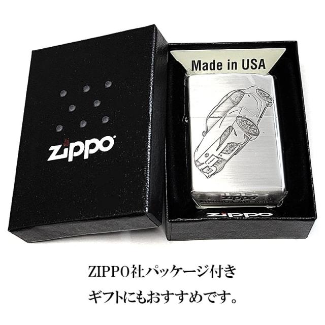 ZIPPO トヨタ 全面監修 GRスープラ 3面加工 ジッポ ライター 車 シルバー サイドロゴ TOYOTA GR SUPRA かっこいい 彫刻 おしゃれ メンズ_7