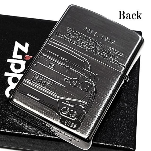 ZIPPO ライター 限定 GT-R 日産公認モデル ジッポ 車 かっこいい NISMO R35 ブラックサテン&ミラー 両面加工 シリアルナンバー入り 黒 メンズ プレゼント ギフト_2