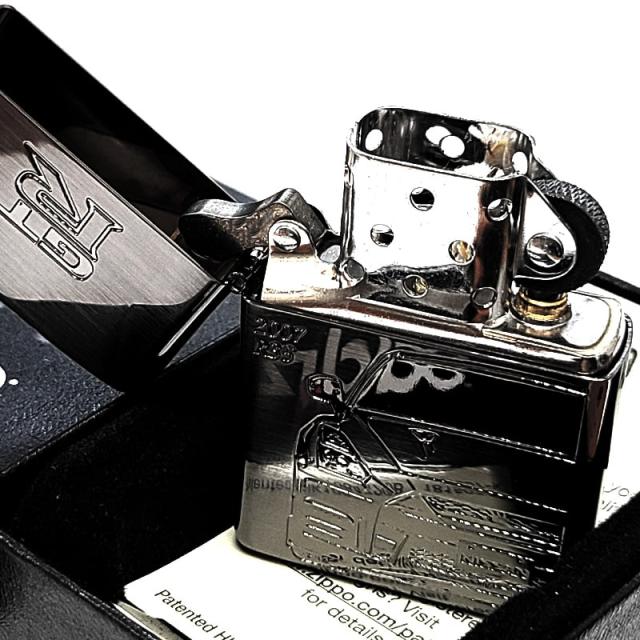 ZIPPO ライター 限定 GT-R 日産公認モデル ジッポ 車 かっこいい NISMO R35 ブラックサテン&ミラー 両面加工 シリアルナンバー入り 黒 メンズ プレゼント ギフト_3