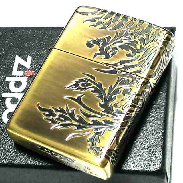 ZIPPO ライター フェニックス 3面連続彫刻加工 ジッポ 不死鳥