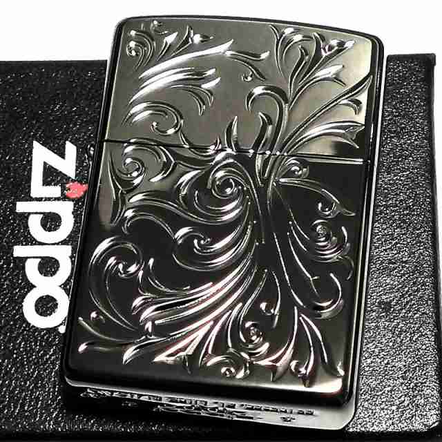 ZIPPO ZIPPO ライター アーマー ボタニカル 唐草 ゴールド ミラー仕上げ ジッポ チタンコーティング 両面加工 かっこいい 重厚  プレゼント - 喫煙グッズ