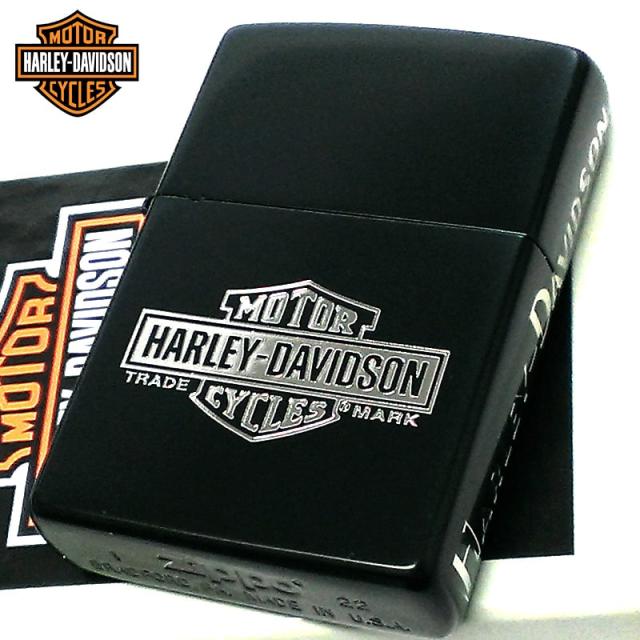 ZIPPO ハーレー ダビッドソン ジッポ ライター サイドロゴ HARLEY-DAVIDSON マット仕上げ イオンブラック おしゃれ 黒