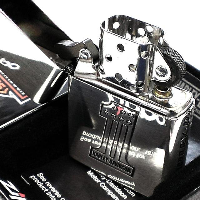 ZIPPO ハーレー ダビッドソン ジッポ ライター シルバー HARLEY-DAVIDSON エッチング彫刻 銀燻し仕上げ かっこいい 渋い_4
