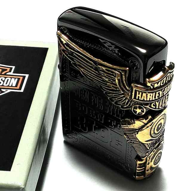 ジッポライター ハーレーダビッドソン ZIPPO ブラック チタン加工 かっこいい 3面大型メタル イーグル HARLEY-DAVIDSON  日本限定モデル