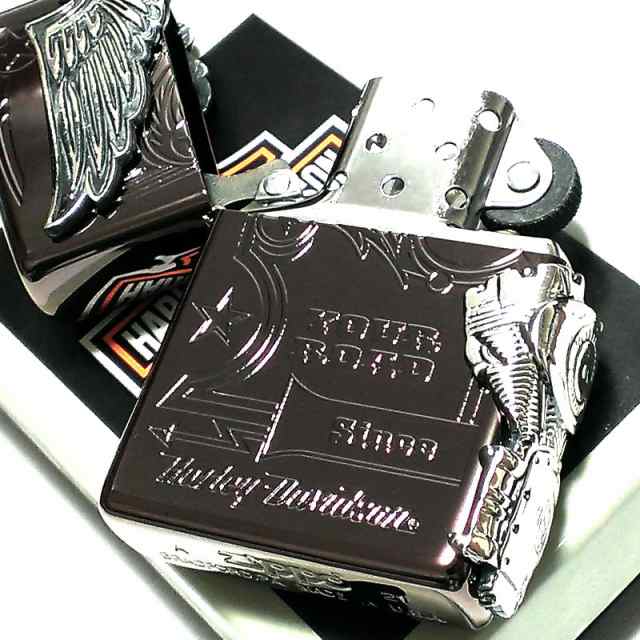 ZIPPO ライター ハーレーダビッドソン ジッポ チョコブラウン チタン ...