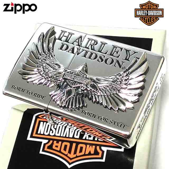 ZIPPO ハーレー ダビッドソン イーグルメタル 鷹 シルバー 彫刻 銀