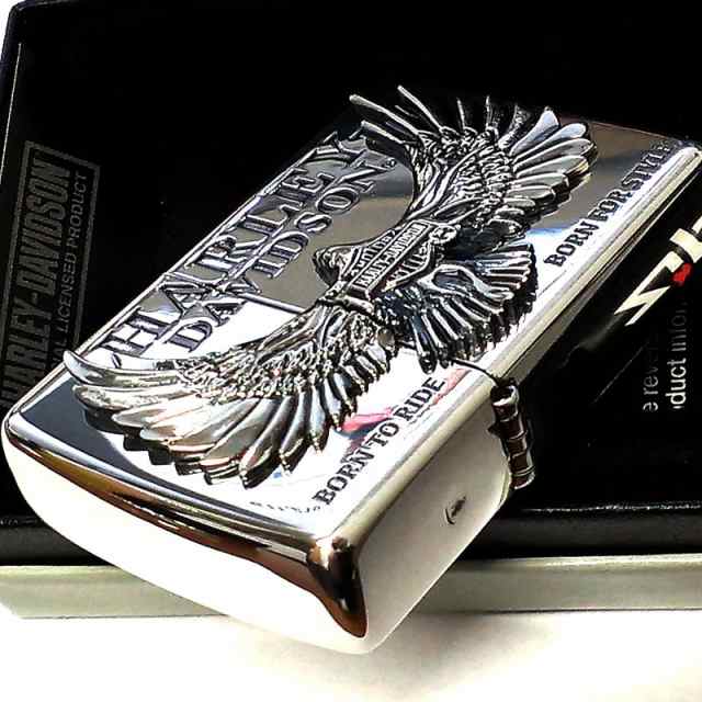 ZIPPO ハーレー ダビッドソン イーグルメタル 鷹 シルバー 彫刻