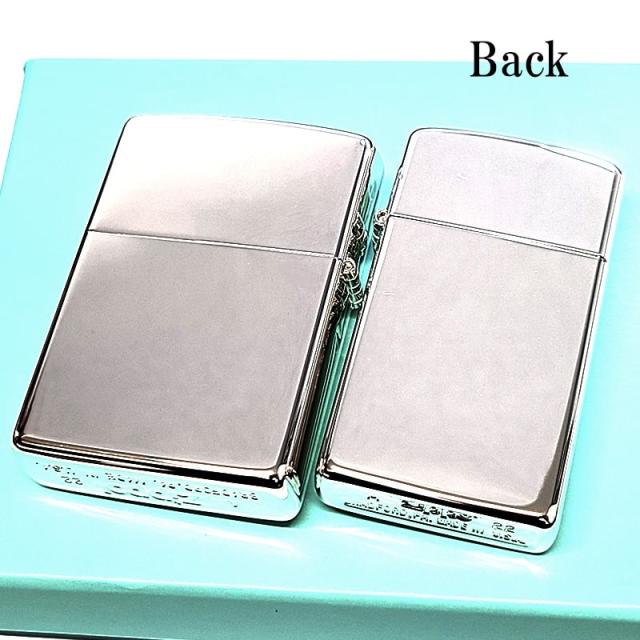 ZIPPO ライター ペア セット ハートフル ジッポ スリム ラインストーン 可愛い シルバー 鏡面仕上げ おしゃれ 記念日 お揃い 女性_2