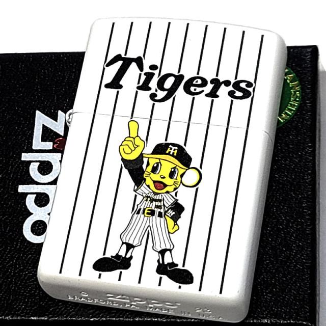 ZIPPO ライター かわいい 阪神タイガース トラッキー ジッポ ロゴ 野球 虎 キャラクター マットホワイト かっこいい 艶消し 白 プレゼント おしゃれ メンズ ギフト