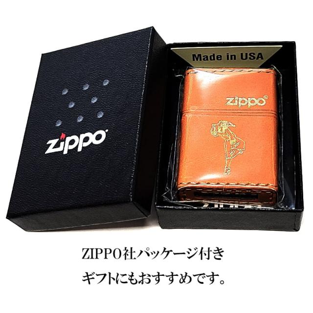 ZIPPO ライター ウィンディ ジッポ 本革巻き おしゃれ レトロ キャメル WINDY 金箔押し かわいい ブラウン アメリカン レディース メンズ プレゼント ギフト_5