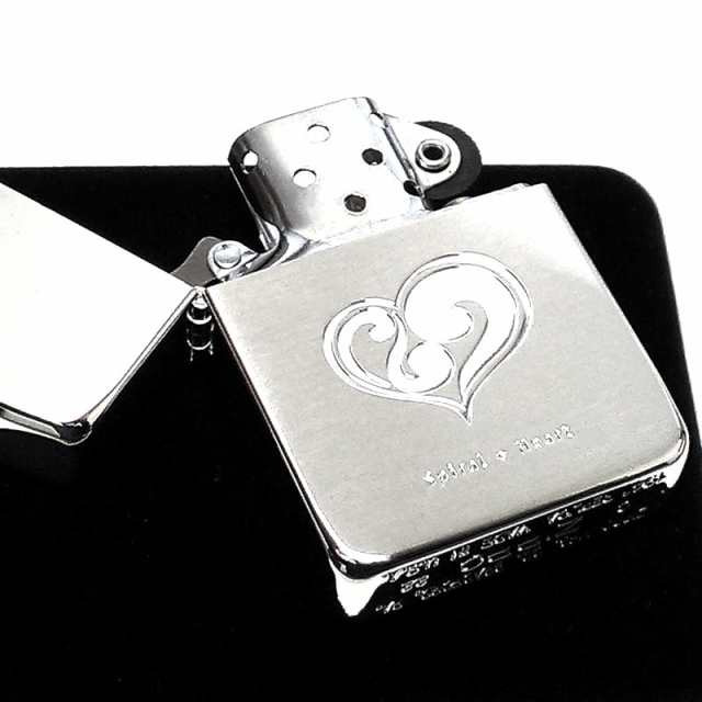 ZIPPO 限定77個生産 1941スパイラルハート ジッポ ライター ビッグハート シルバーサテン仕上げ 銀 シリアルナンバー入り