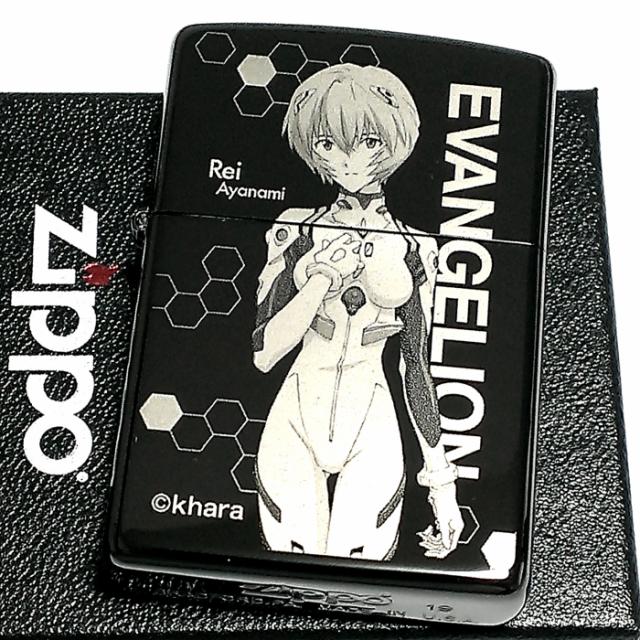 ZIPPO エヴァンゲリオン ジッポ ライター 綾波レイ 限定 シリアル入り ブラックチタンコート 新劇場版 かっこいい 黒 レーザー彫刻 の通販は