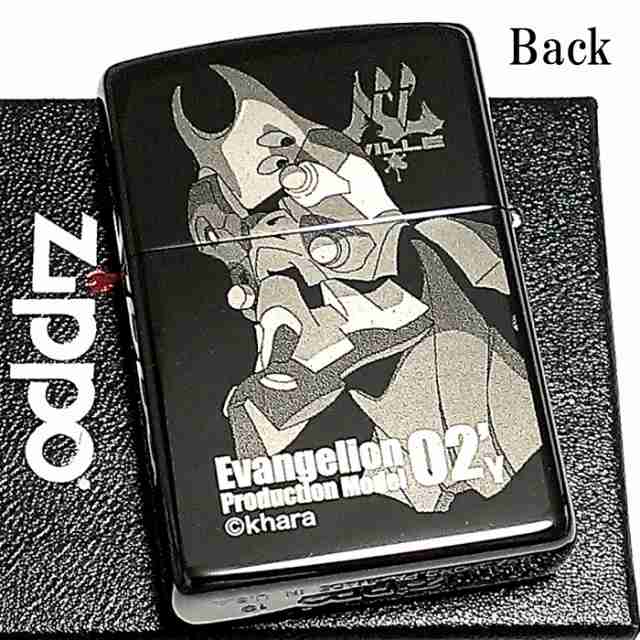 ZIPPO ライター エヴァンゲリオン アスカ/改2号機γ ジッポ 限定 シリアル入り 両面柄 ブラックチタンコート 新劇場版 かっこいい 黒