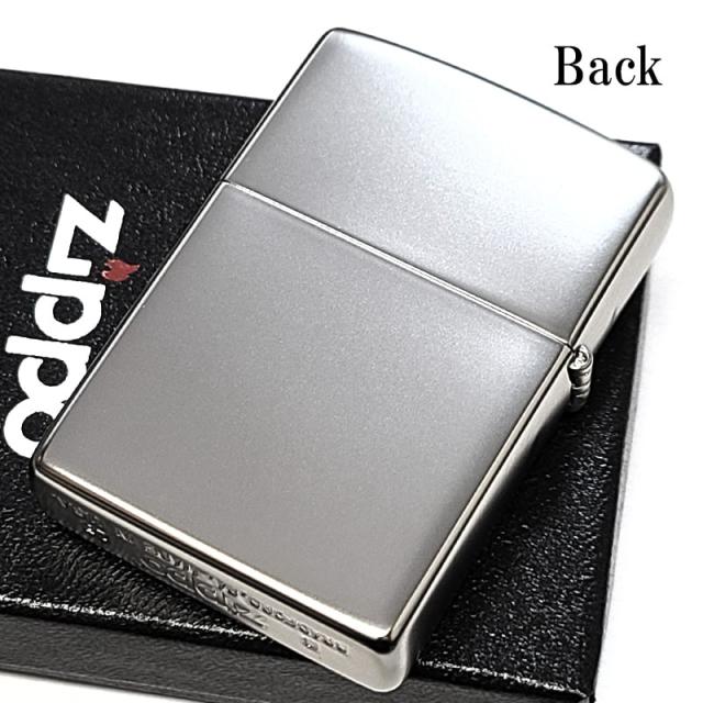 ZIPPO ライター 蝶と薔薇 ジッポ 可愛い ホワイトニッケル おしゃれ 彫刻 マット加工 シルバー レディース バタフライ メンズ プレゼント ギフト_3