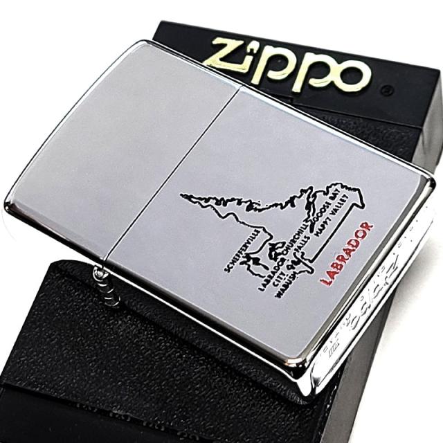 ZIPPO ライター 1997年製 廃盤 ジッポ ビンテージ 地図 ラブラドール カナダ製 珍しい レア 鏡面シルバー ヴィンテージ オンタリオ製 未使用品 絶版 プレゼント おしゃれ ギフト メンズ_3