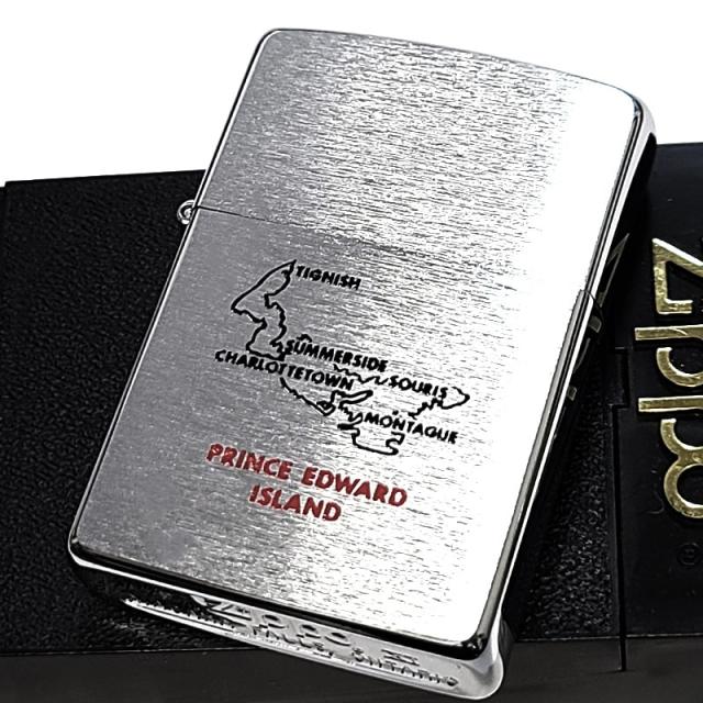 ジッポ ライター ZIPPO 絶版 カナダ製 珍しい 一点物 プリンスエドワード島 地図 レア オンタリオ製 廃盤 ビンテージ かっこいい メンズ かっこいい 未使用品 1995年製 ヴィンテージ シルバー おしゃれ ギフト プレゼント