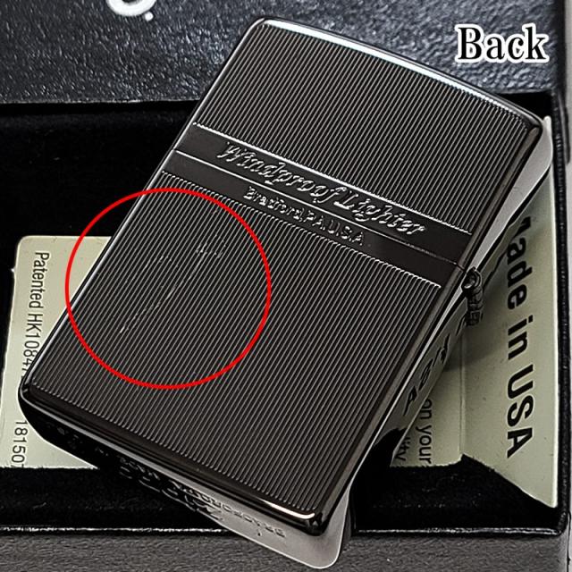ZIPPO ライター 訳あり一点物 ローズウッド ネオブラック ホワイト 2018年製 彫刻 ストライプ ジッポ ウッド貼り 黒 両面加工 かっこいい おしゃれ レディース メンズ_1