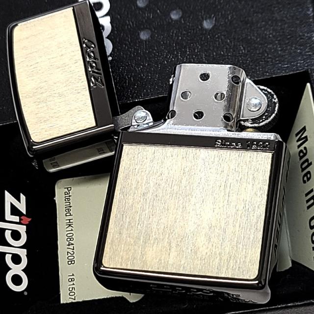 ZIPPO ライター 訳あり一点物 ローズウッド ネオブラック ホワイト 2018年製 彫刻 ストライプ ジッポ ウッド貼り 黒 両面加工 かっこいい おしゃれ レディース メンズ_3