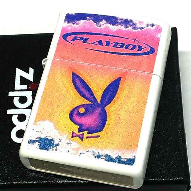 ZIPPO PLAYBOY ジッポー ライター プレイボーイ ロゴ ホワイト パープル オレンジ ラビット うさぎ 紫 白 おしゃれ かわいい かっこいい 可愛い ギフト プレゼントの通販は