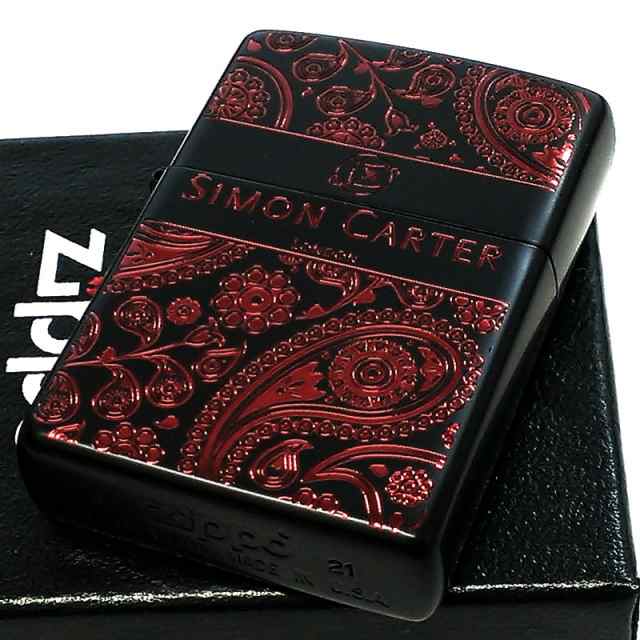 ZIPPO ライター サイモンカーター ジッポ ペイズリ— マットブラック